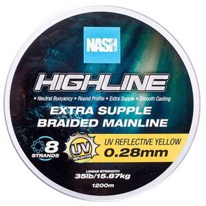 Nash splétaná šňůra highline extra supple braid green 600 m - 0,28 mm 15,87 kg