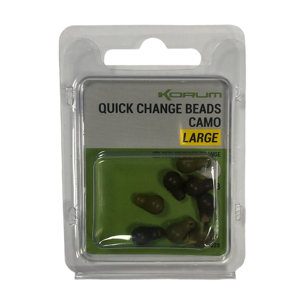 Korum Rychlovýměnné Zarážky Quick Change Beads Camou 8ks Velikost: Large