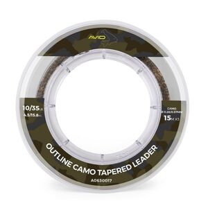 Avid Carp Šokový Vlasec Outline Camo Tapered Leaders Průměr: 0,28mm - 0,57mm