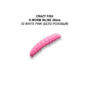 Crazy Fish Gumová Nástraha MF H Worm Inline Barva 53 Počet kusů: 20ks, Příchuť: Sýr, Délka cm: 2,8cm