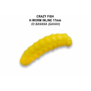 Crazy Fish Gumová Nástraha MF H Worm Inline Barva 3 Sýr Počet kusů: 60ks, Palce: 0,7", Délka cm: 1,7cm