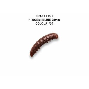 Crazy Fish Gumová Nástraha MF H Worm Inline Barva 100 Počet kusů: 60ks, Příchuť: Sýr, Délka cm: 1,7cm