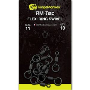 RidgeMonkey Obratlík RM-Tec Flexi Ring Swivel 10ks Velikost: 11