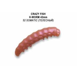 Crazy Fish Gumová Nástraha MF H Worm Inline Barva 52 Počet kusů: 10ks, Příchuť: Sýr, Délka cm: 4,2cm