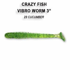 Crazy Fish Nástraha Vibro Worm 7,5 cm Varianta: CUCUMBER