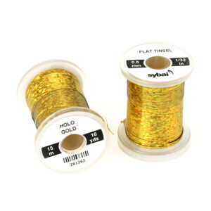 Sybai Plochá Lametka Flat Tinsel Gold Yellowish 0,8mm