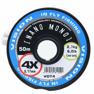 Vision Vlasec Monifil Nano Mono X 50m Varianta: 5X, Nosnost: 2,3kg / 5lb, Průměr: 0,15mm