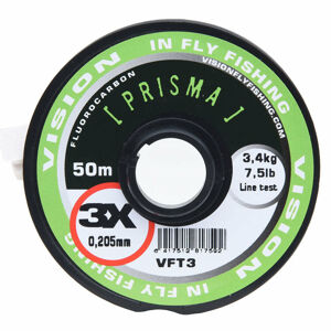 Vision Fluorocarbon Fluoro Tippets X 50m Varianta: 4X, Nosnost: 2,8kg / 6,2lb, Průměr: 0,18mm