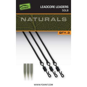 Fox Montáž Naturals Leadcore Leaders 75cm 50lb 3ks