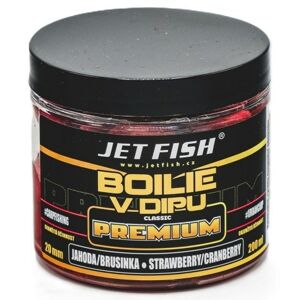 Jet Fish Boilie V Dipu Premium Clasicc Jahoda Brusinka 200ml Průměr: 20mm