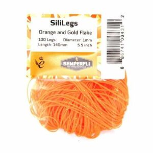 Semperfli Silikonové Nožičky SiliLegs Orange & Gold Flake