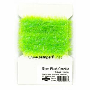 Semperfli Šenylka Plush Transluscent Chenille Fluoro Green 15mm