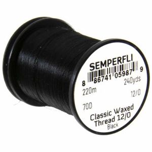 Semperfli Nit Classic Waxed Thread 12/0 Black
