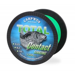 Carp´r´us splétaná šňůra total contact sinking green 0,25 mm 8,2 kg - 1200 m