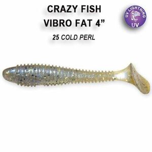 Crazy Fish Gumová Nástraha Vibro Fat 10cm 4ks Barva: Chartreuse, Délka cm: 10cm