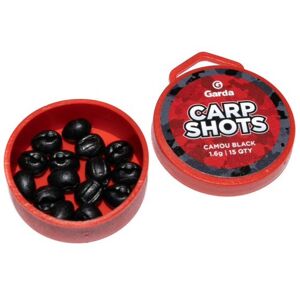 Garda bročky carp shots camou black - 15 ks 1,6 g