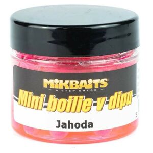 Mini Boilie v Dipu Mikbaits 6-8mm 50ml Jahoda