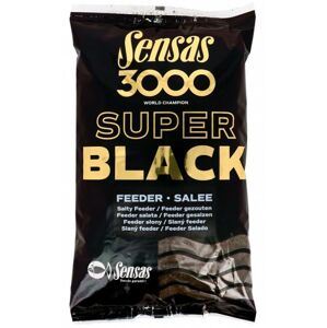 Krmení Sensas 3000 Dark Salty 1kg (Černé - Slané) Feeder