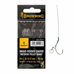Hotový Návazec Browning Braid Feeder Leader Method Pellet Band Velikost 6