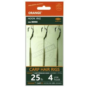 3ks - Hotový Návazec Life Orange Carp Hair Rigs S2 Velikost 8/15lb