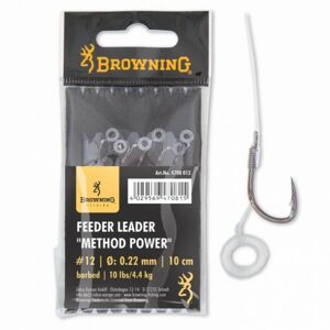 Hotový Návazec Browning Feeder Leader Method Power Pellet Band Velikost 12