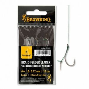Hotový Návazec Browning Braid Feeder Leader Method Boilie Needle Velikost 8