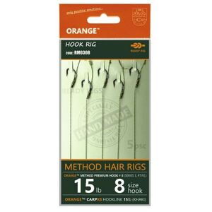 5ks - Hotový Návazec Life Orange Method Hair Rigs S3 Velikost 10/15lb