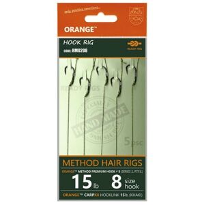 5ks - Hotový Návazec Life Orange Method Hair Rigs S2 Velikost 8