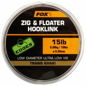 Vlasec Fox Edges Zig & Floater Hooklink Tranks Khaki 100m 0,30mm/15lb