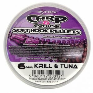 Pelety Bait-Tech v krabičce Soft Hook Krill & Tuna 125ml