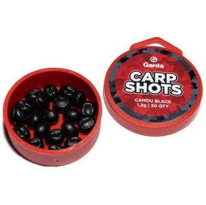 Garda bročky carp shots camou black - 20 ks 1,2 g