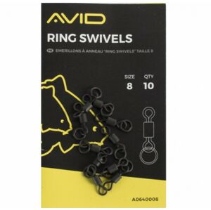 10ks - Obratlík s kroužkem Avid Carp Outline Ring Swivels
