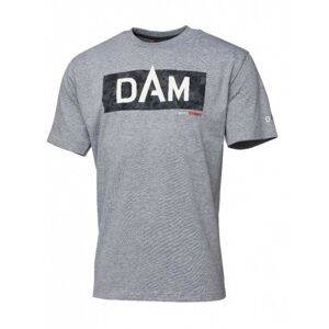 Tričko DAM Grey Mélange Logo Tee Velikost L