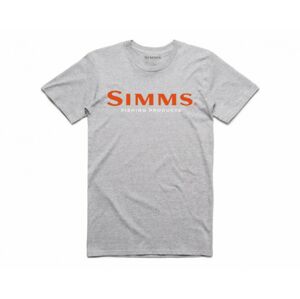 Tričko Simms Logo Grey Heather Velikost XXXL