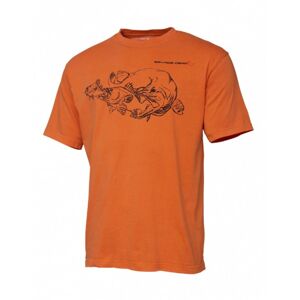 Tričko Savage Gear Cannibal Ink Tee Sun Orange Velikost XL