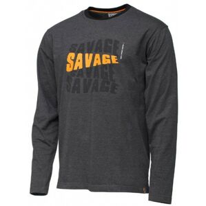 Tričko Savage Gear Simply Savage Logo Tee Long Sleeve Velikost S