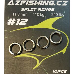 AzFishing Pevnostní kroužky Split Rings Orientační průměr: 10mm, Nosnost: 72 kg