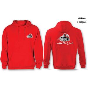 Mikina Hell-Cat klokánek s kapucí červená Velikost: XL