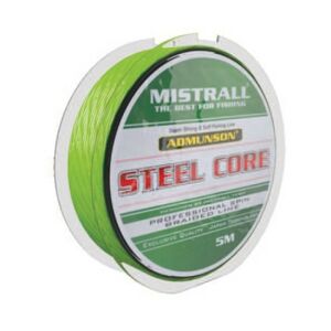 Mistrall pletená šňůra s ocelovým jádrem Admuson Steel Core Nosnost: 23,5kg, Průměr: 0,18mm