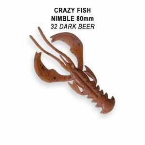 Crazy Fish Gumová Nástraha Nimble  Floating 8cm 7 ks Barva: 32 dark beer, Délka cm: 8cm