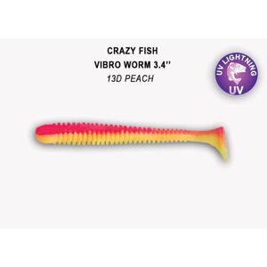 Crazy Fish Gumová Nástraha Vibro Worm 8,5cm 5 Ks Barva: 13D peach  floating, Délka cm: 8,5cm