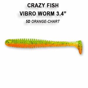 Crazy Fish Gumová Nástraha Vibro Worm 8,5cm 5 Ks Barva: 5D floating, Délka cm: 8,5cm