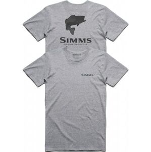 Tričko Simms Bass Hex Flo Camo T-Shirt Grey Heather Velikost M