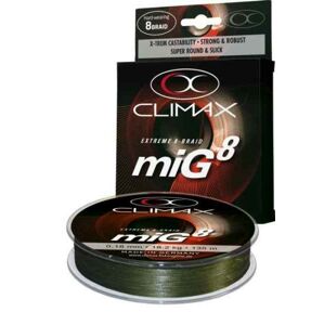 Pletená Šňůra Climax Mig8 Braid Olive SB 135m 0,18mm/18,2kg