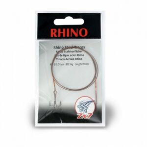 Rhino ocelové lanko 7x7 Steel Traces s trojháčkem 0,60m vel.8 5kg