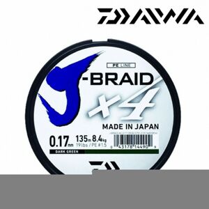 Pletená Šňůra Daiwa J-Braid 4 Žlutá 270m 0,07mm/2,6kg
