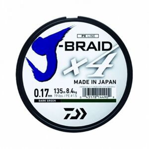 Pletená Šňůra Daiwa J-Braid 4 Žlutá po 1m 0,17mm/8,4kg