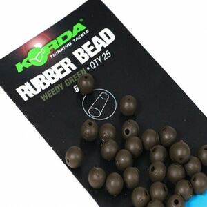 25ks - Gumové Korálky Korda Rubber Beads 5mm Zelené