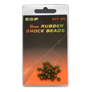 25ks - Gumové Korálky ESP Rubber Shock Beads 5mm Weedy Green