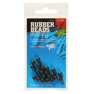 Gumové Kuličky Giants Fishing Rubber Beads Green 20ks 5mm